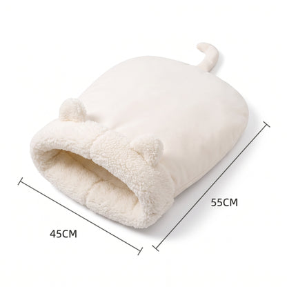 Pawccino™ Saco Abrazo – Cama Cálida para Gatos y Perros
